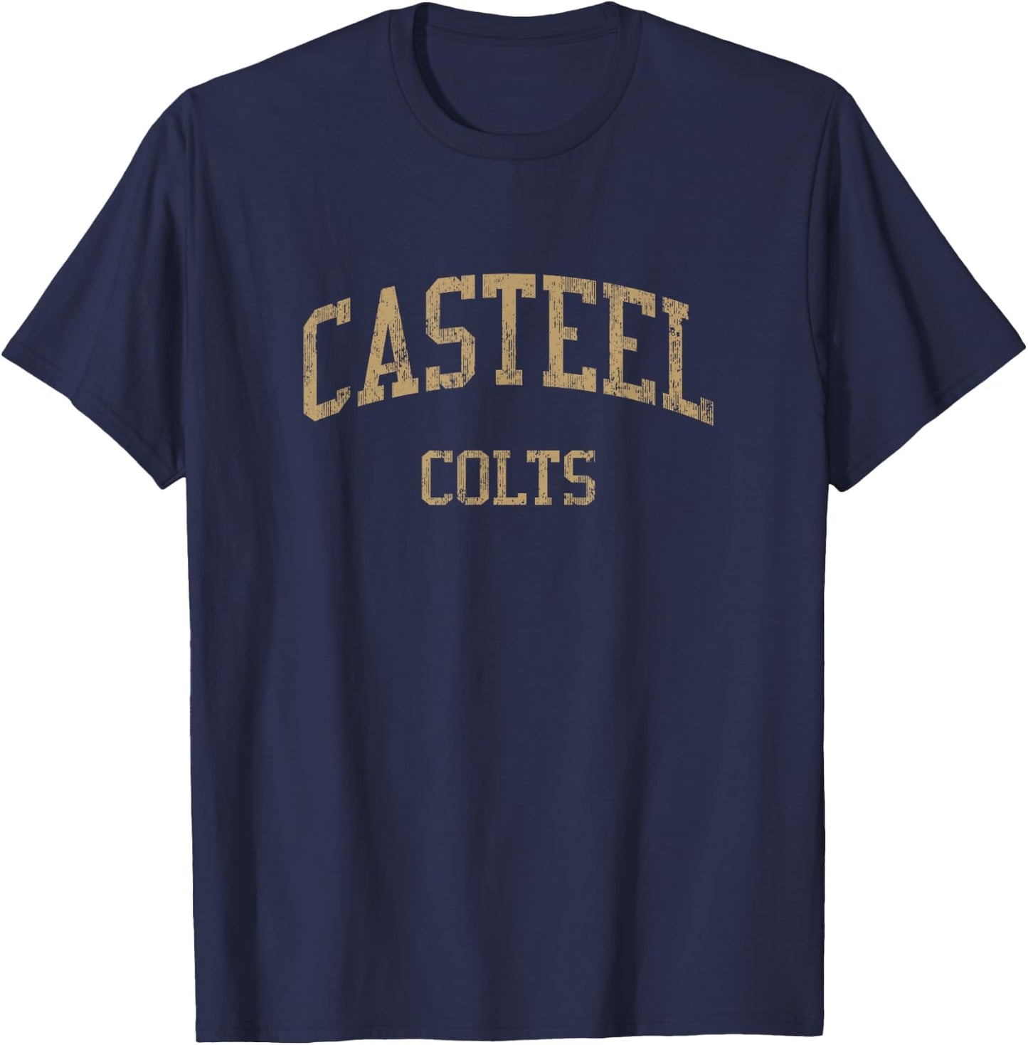 Casteel High School HS Queen Creek AZ Vintage Sports T-Shirt - T-Shirt | Navy