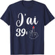 40th Birthday 40th Woman Funny Celebrating 40th Birthday , Black, S T-Shirt - T-Shirt | Navy