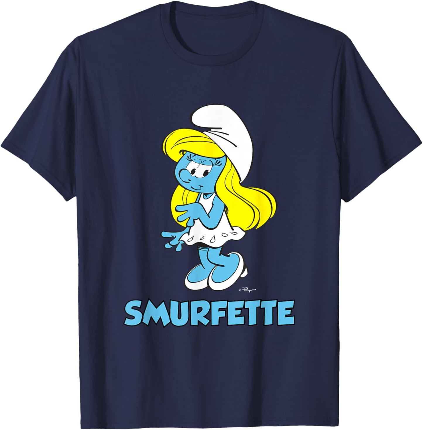 Smurfette The Smurfs , Black T-Shirt - T-Shirt | Navy