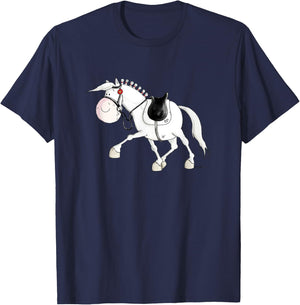 Funny Dressage Horse I Horse Gift Horse Rider And Lover T-Shirt - T-Shirt | Navy