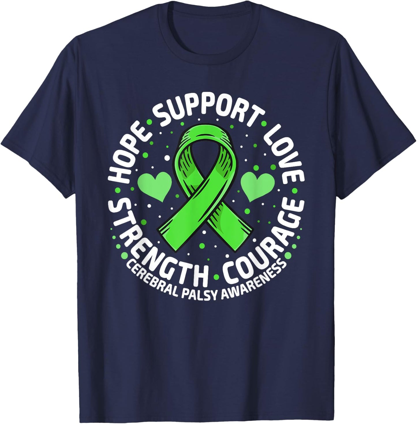 Cerebral Palsy Support Family Cerebral Palsy Awareness T-Shirt - T-Shirt | Navy