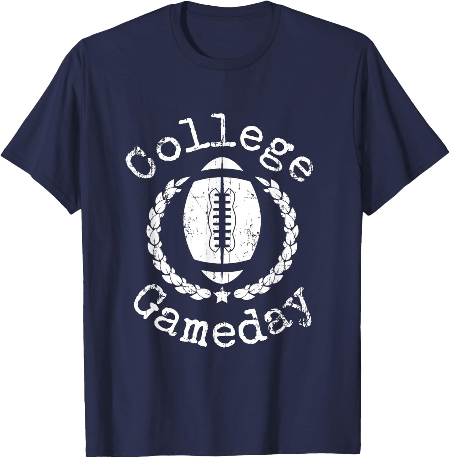 Vintage College Game Day Football Tail Gate T-Shirt - T-Shirt | Navy