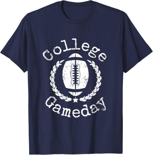 Vintage College Game Day Football Tail Gate T-Shirt - T-Shirt | Navy