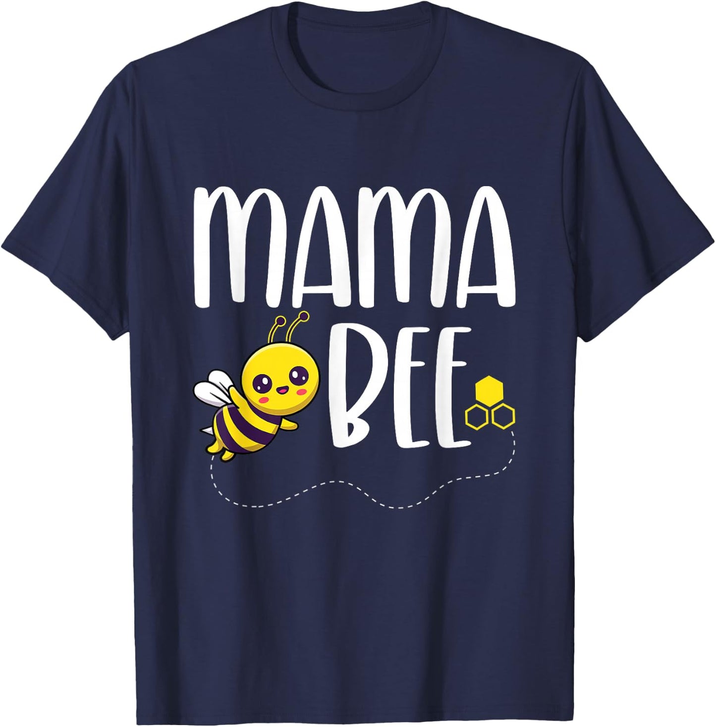 Birthday Bee Family Matching Mama Bee Mom Beekeeper Mother T-Shirt - T-Shirt | Navy