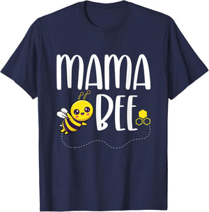 Birthday Bee Family Matching Mama Bee Mom Beekeeper Mother T-Shirt - T-Shirt | Navy