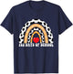 102 Days of School Rainbow Funny Dog 100th Day Kids T-Shirt - T-Shirt | Navy