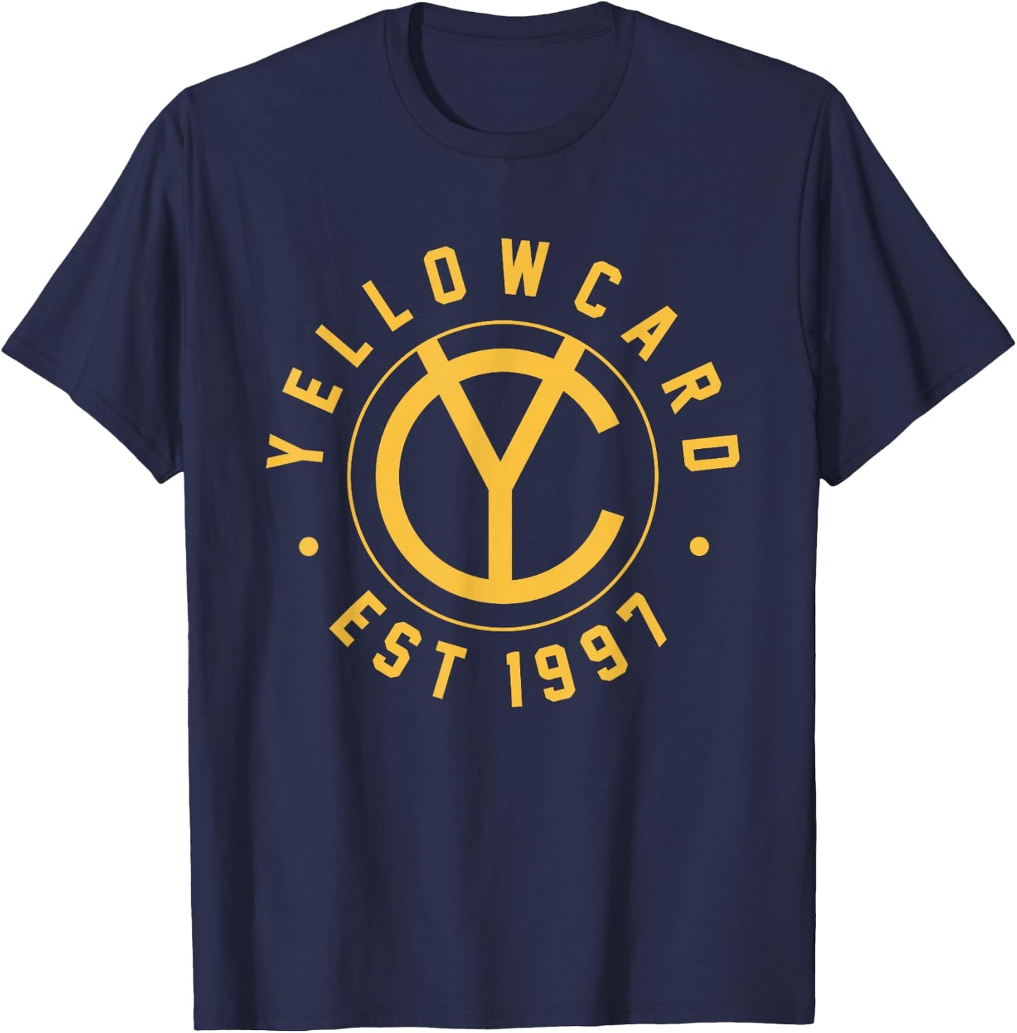 Yellowcard Yellow Logo , Men's -Adults Band , Short Sleeve, Small, Yellow T-Shirt - T-Shirt | Navy