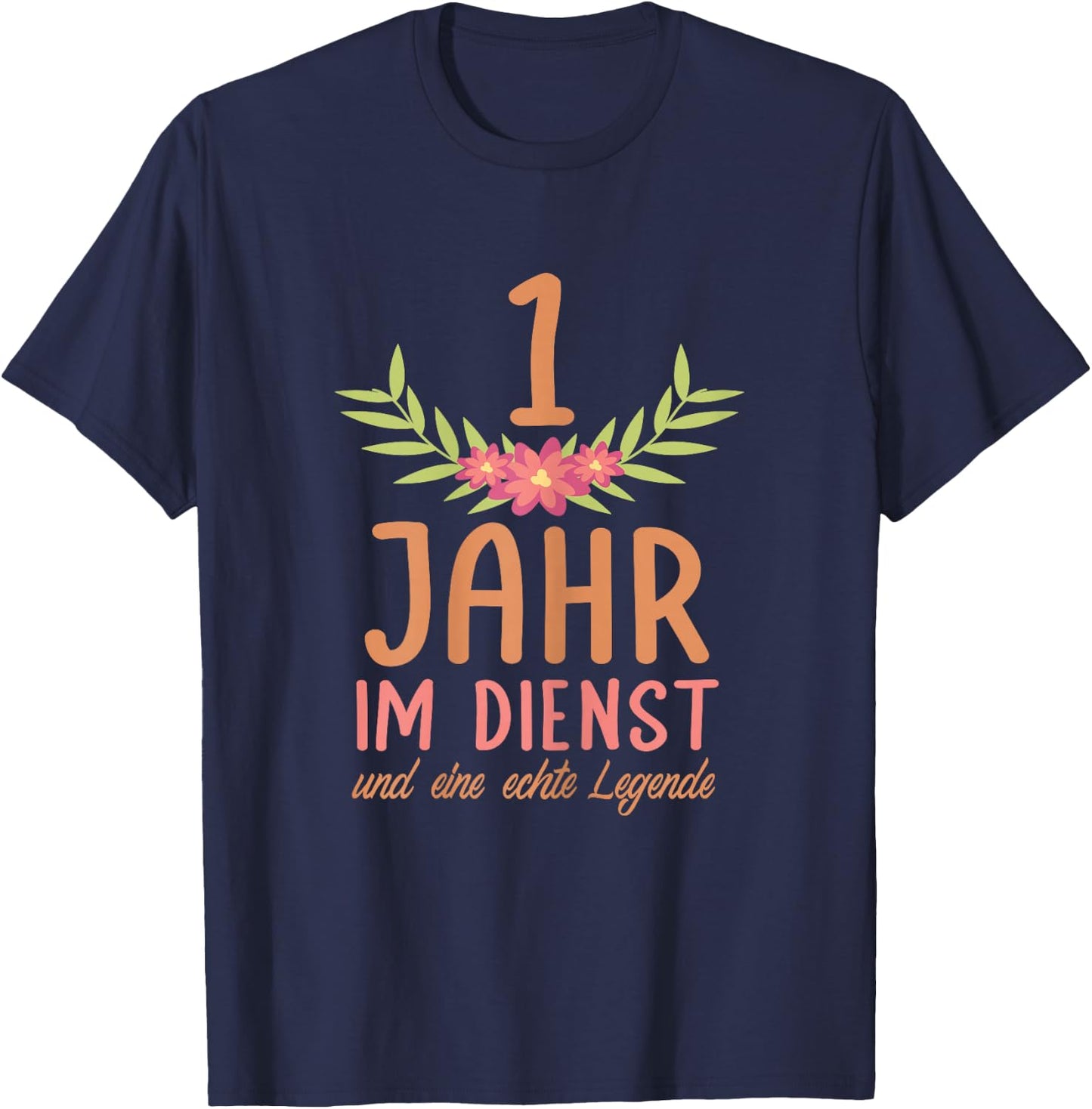 Women's 1 Year Service Anniversary Work Anniversary 1 Year , black, s T-Shirt - T-Shirt | Navy