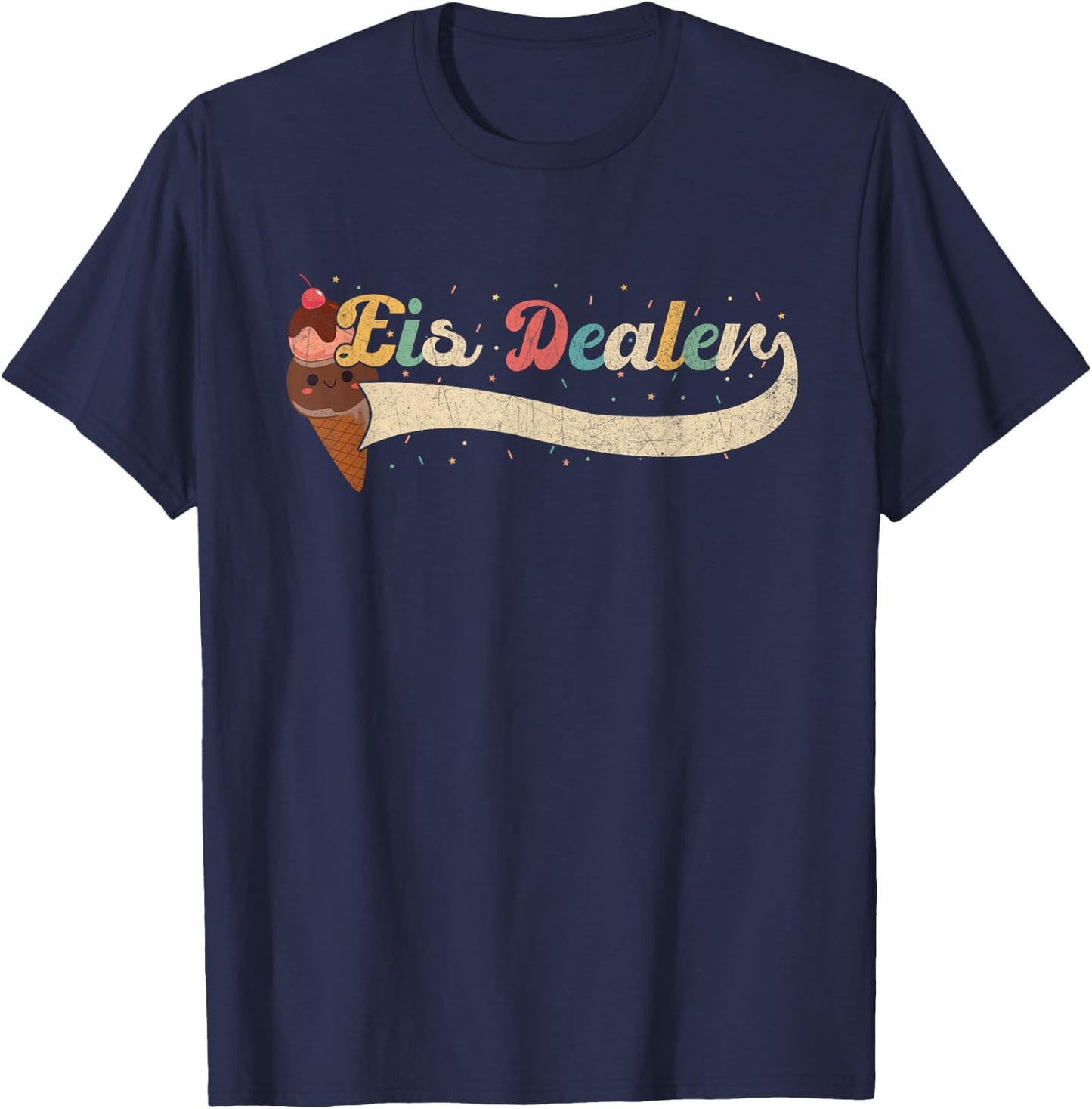 Gelatiere Eismann Lovers Ice Seller , black T-Shirt - T-Shirt | Navy