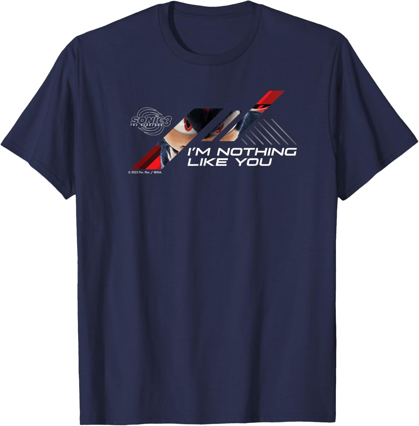 Sonic The Hedgehog 3 - Shadow I'm Nothing Like You T-Shirt - T-Shirt | Navy