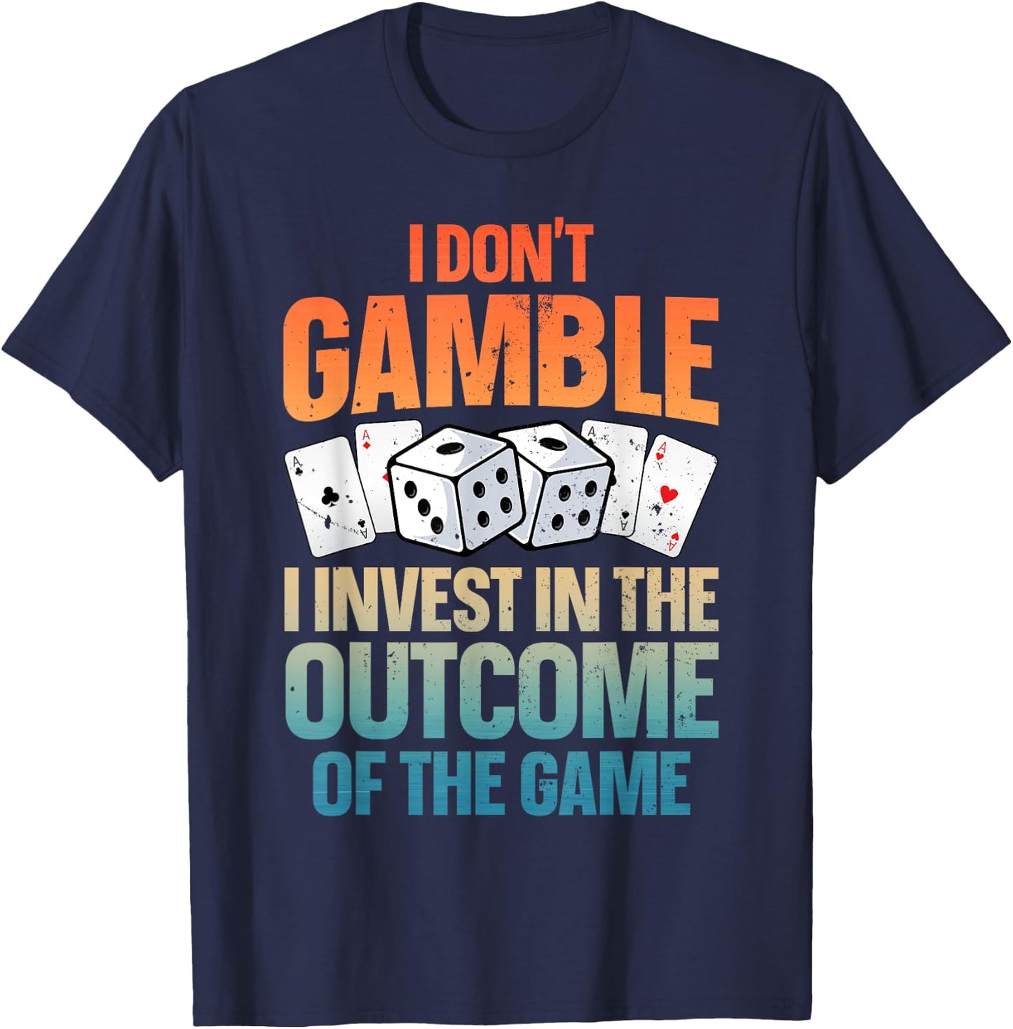 Funny Gambling Art Women Casino Poker Player Gambler T-Shirt - T-Shirt | Navy