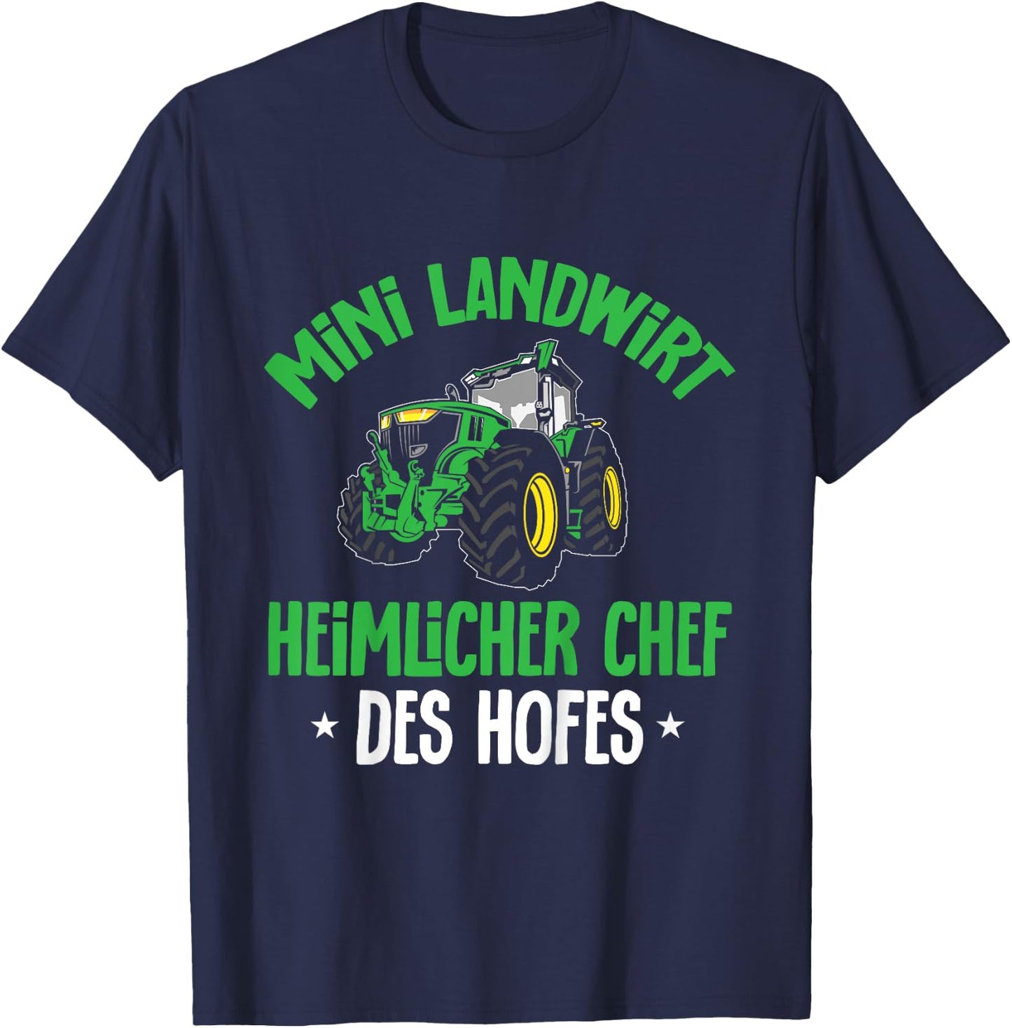 Kinder Mini Landwirt Heimlicher Chef Des Hofes Junge T-Shirt - T-Shirt | Navy