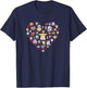 Star Wars The Mandalorian Grogu Heart Valentine's Day T-Shirt - T-Shirt | Navy