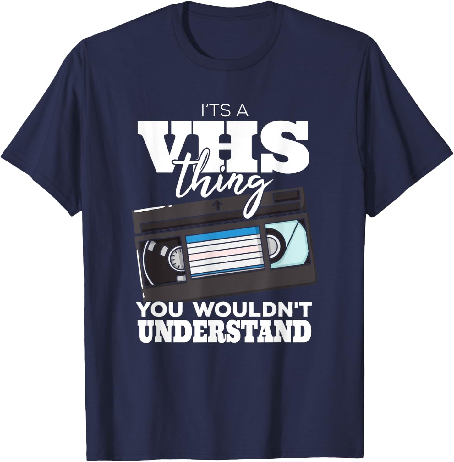 VHS Video Cassette Tape Collector T-Shirt - T-Shirt | Navy