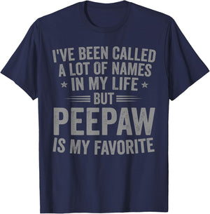 Peepaw is My Favorite Name Funny T-Shirt - T-Shirt | Navy