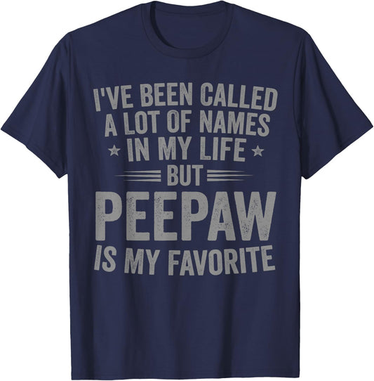 Peepaw is My Favorite Name Funny T-Shirt - T-Shirt | Navy