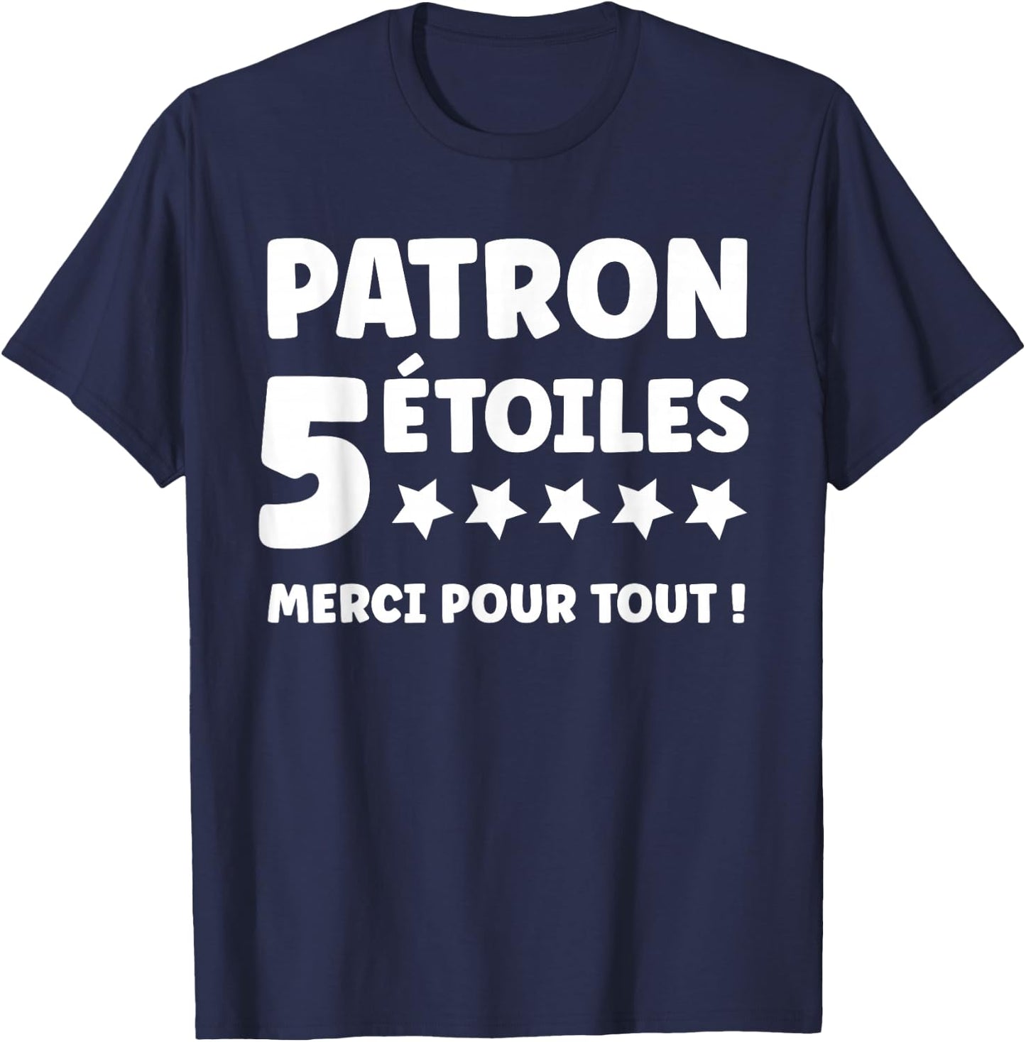 Humour Pattern 5 Stars Thank You for Everything Start Super Pattern T-Shirt - T-Shirt | Navy