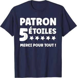 Humour Pattern 5 Stars Thank You for Everything Start Super Pattern T-Shirt - T-Shirt | Navy