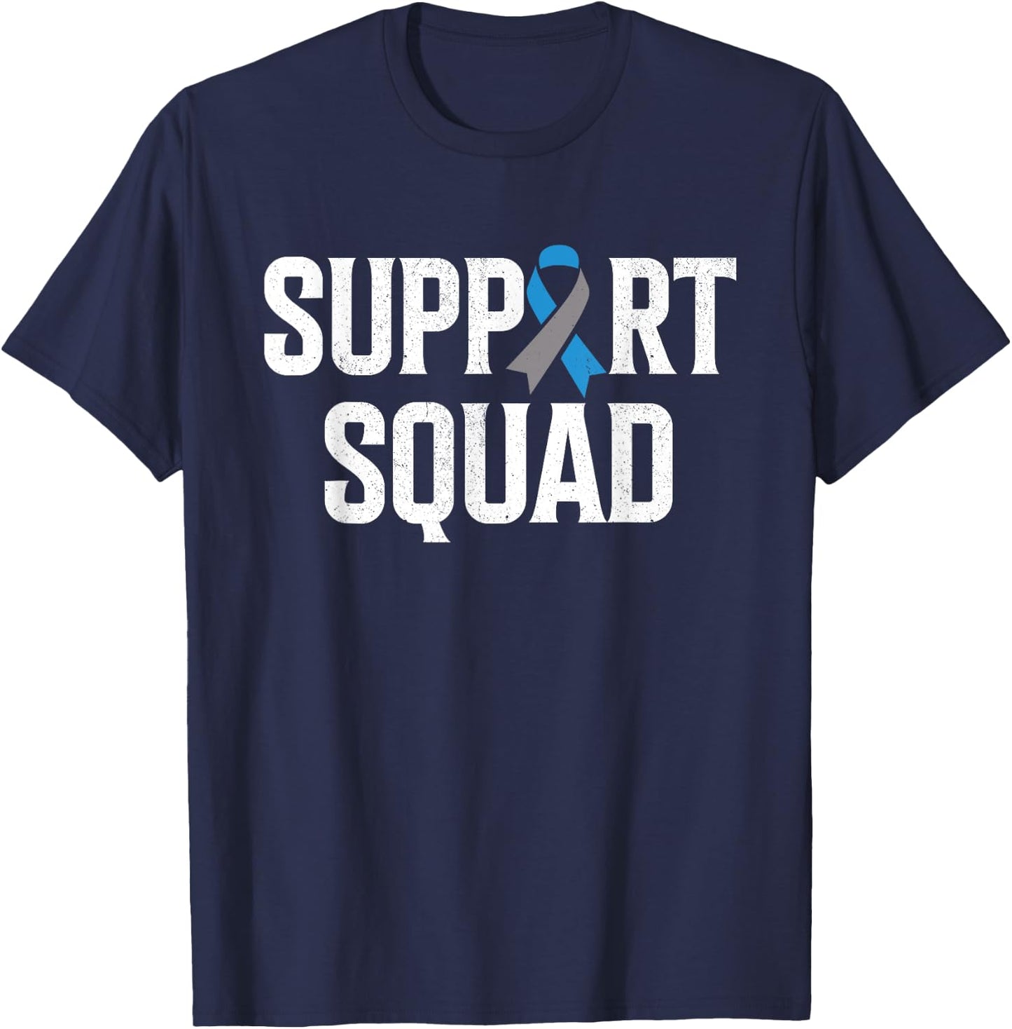T1D Warrior Support Squad Type One Diabetes Awareness T-Shirt - T-Shirt | Navy