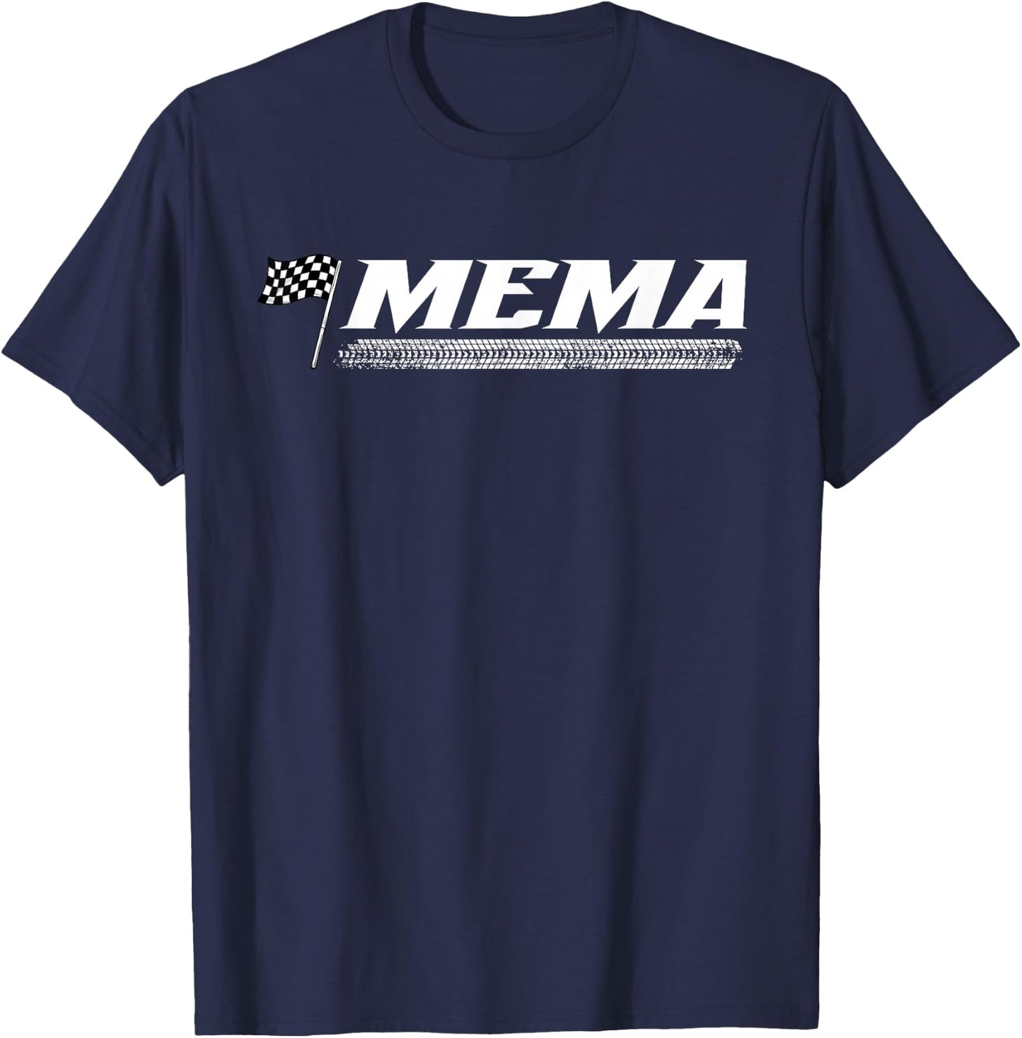 Racing Birthday Party Matching Family Pit Crew Mema T-Shirt - T-Shirt | Navy