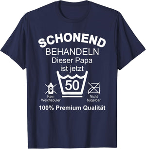 50 Geburtstag Mann 50er Papa 50 Jahre Vater Männer T-Shirt - T-Shirt | Navy