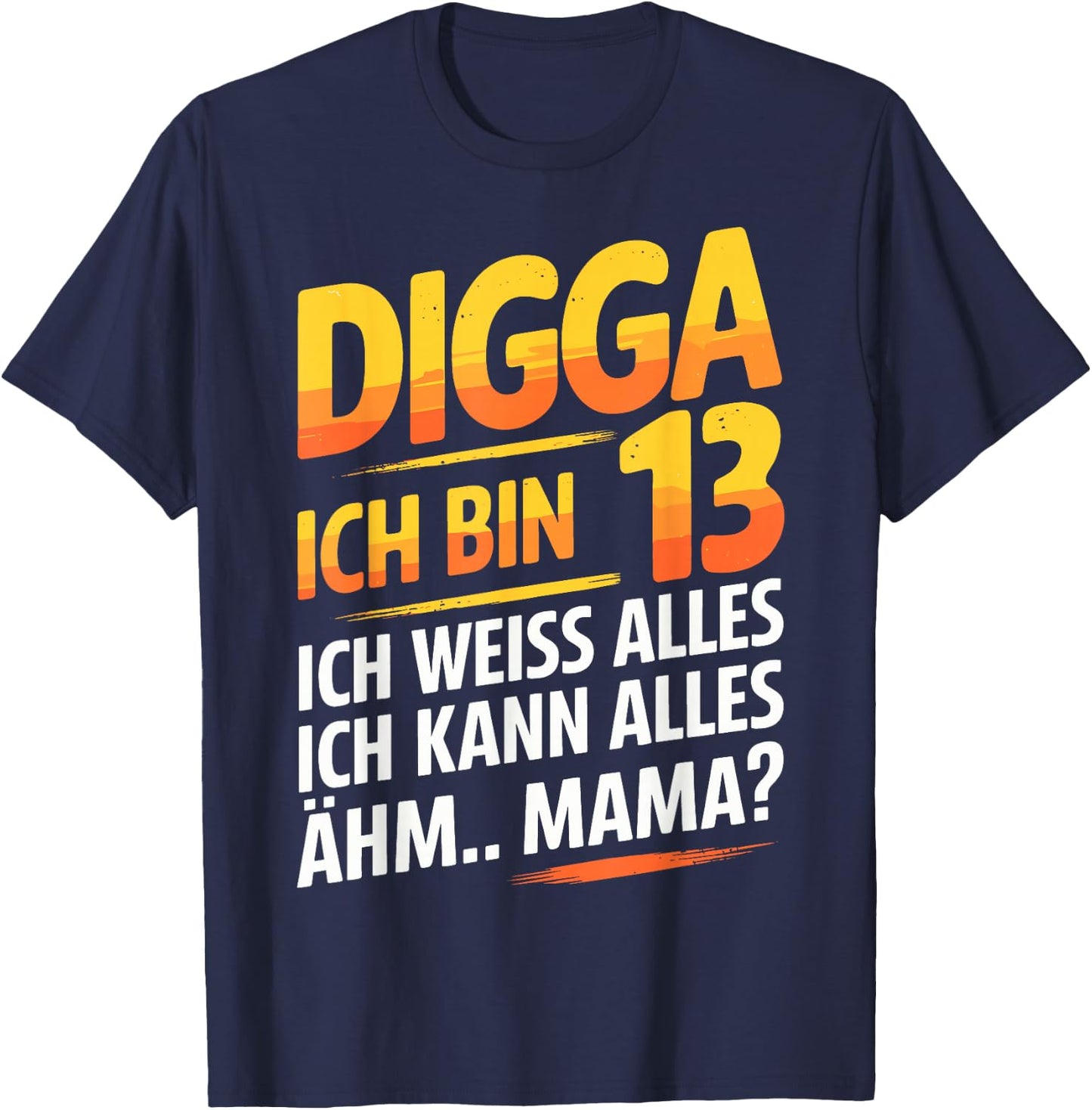 13th Birthday Boy Girl 13 Years 2012 Funny Gift , black T-Shirt - T-Shirt | Navy