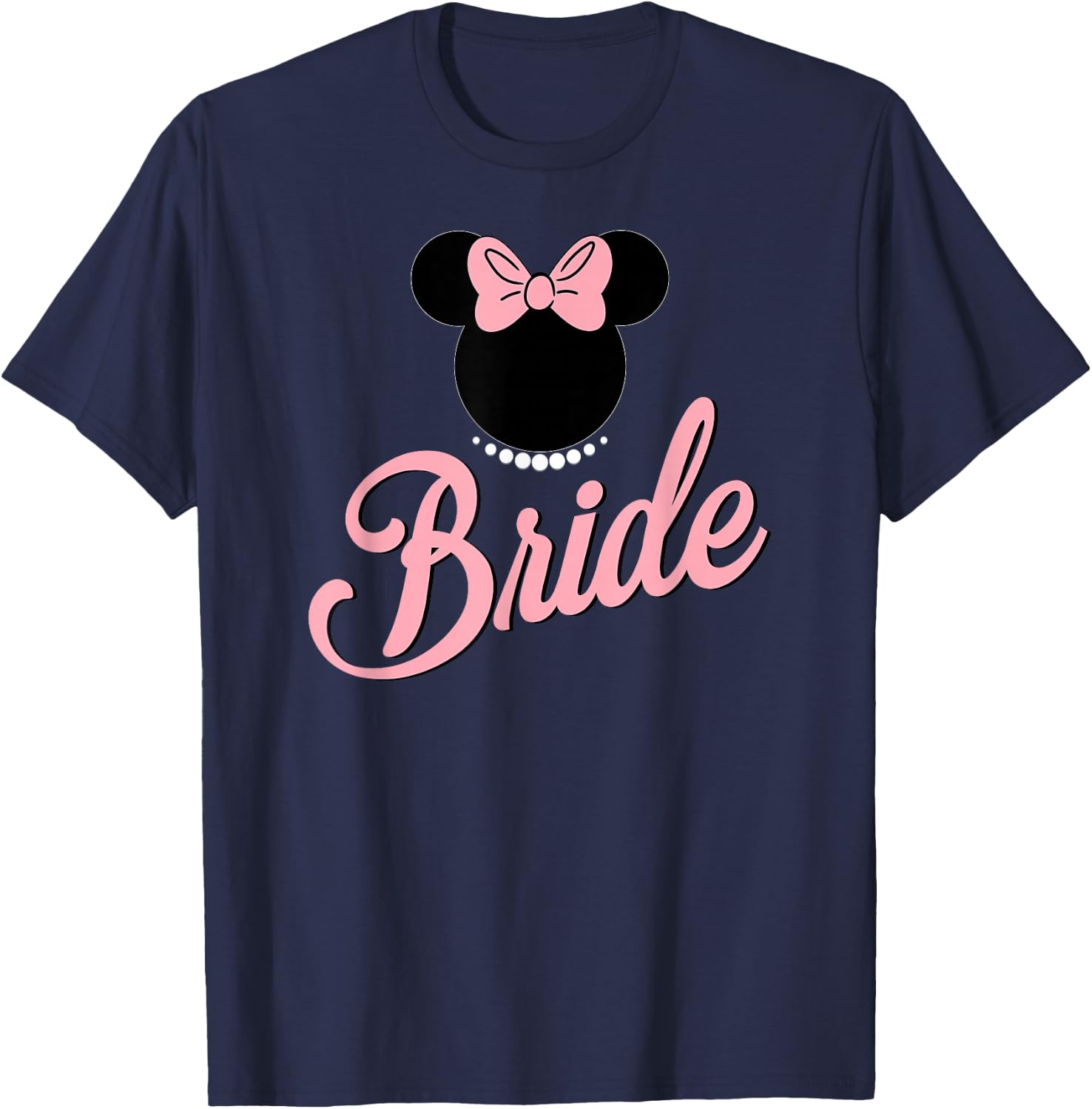 Minnie Mouse - Bride Crew Ear Silhouette T-Shirt - T-Shirt | Navy