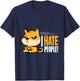 Funny I Hate People Dog Holder T-Shirt - T-Shirt | Navy