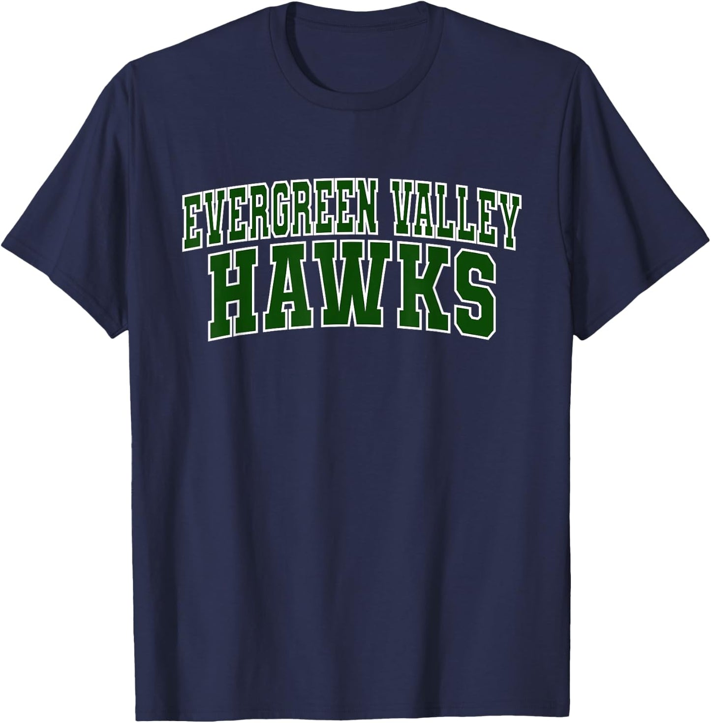 Evergreen Valley College Hawks Athletics Sports Fan T-Shirt - T-Shirt | Navy