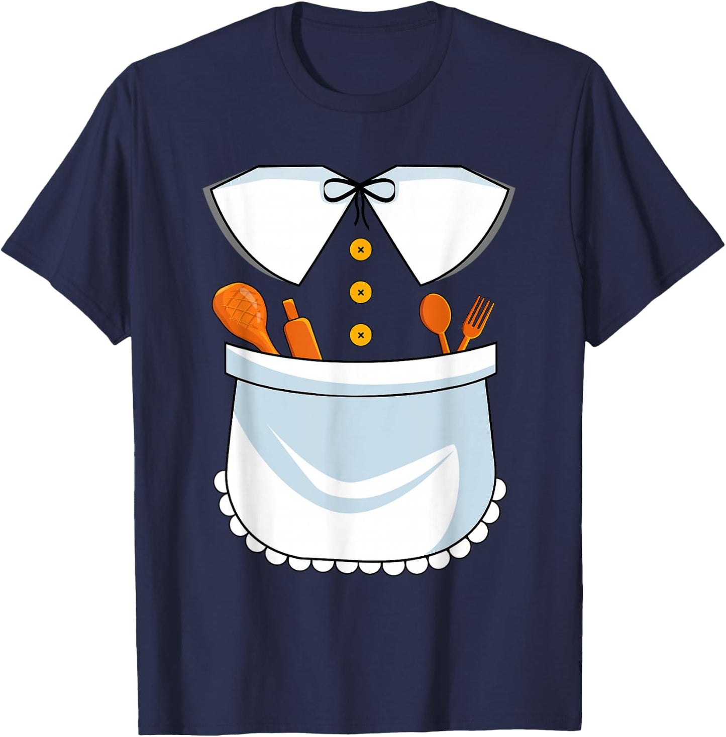 Pilgrim Costume Lady Happy Thanksgiving Kids Girls Women T-Shirt - T-Shirt | Navy