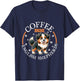 Coffee and English Shepherd T-Shirt - T-Shirt | Navy