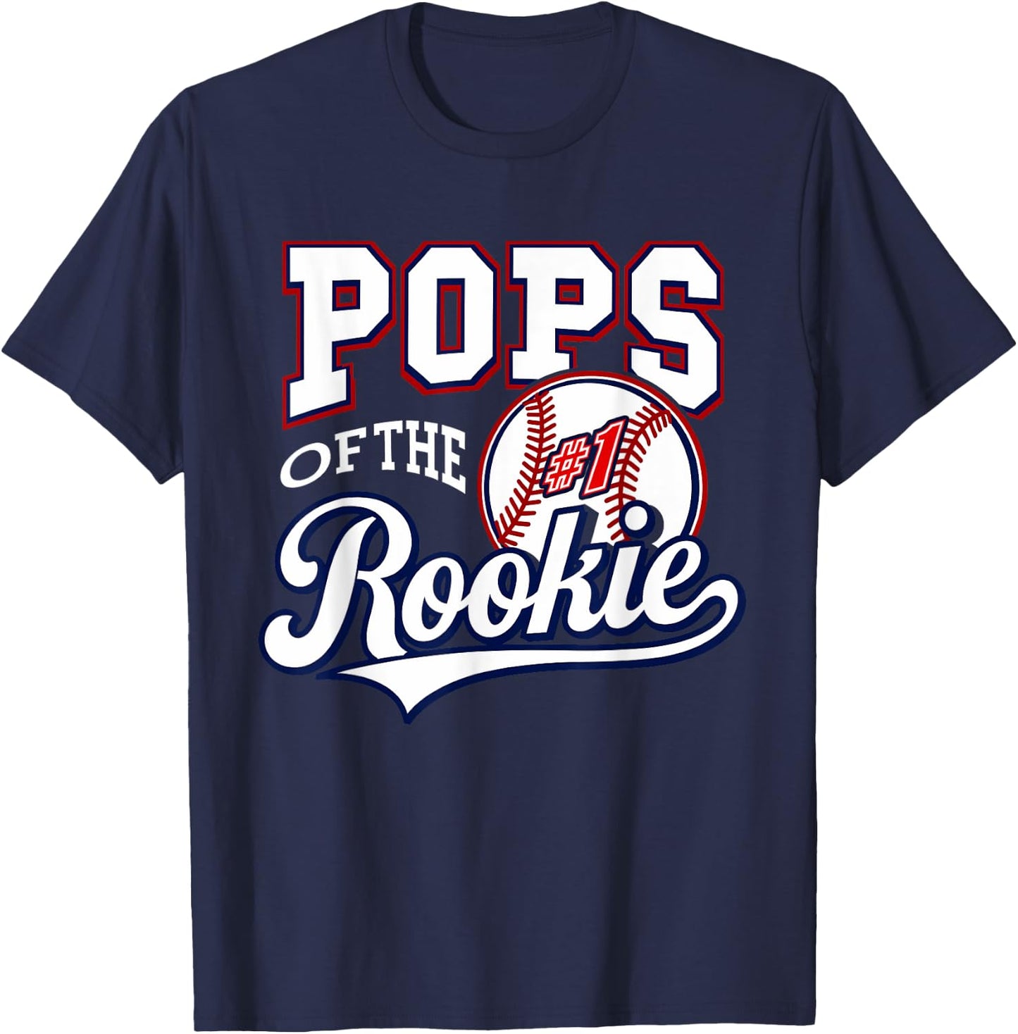 Retro Daddy Pops Of The Number 1 Rookie Baseball T-Shirt - T-Shirt | Navy