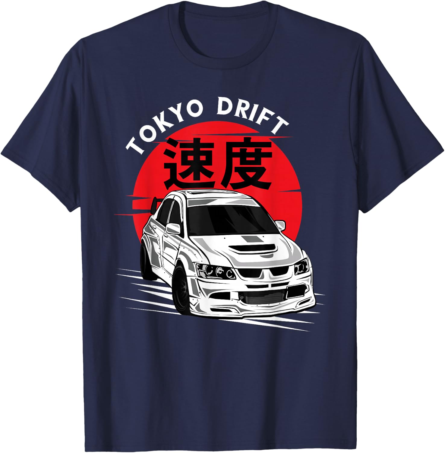 JDM Tokyo Japan Drift Race Car Tuning Retro Vintage Graphic T-Shirt - T-Shirt | Navy