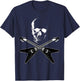 Flying V Guitar Hard Rock Heavy Metal Music Skull Outfit T-Shirt - T-Shirt | Navy