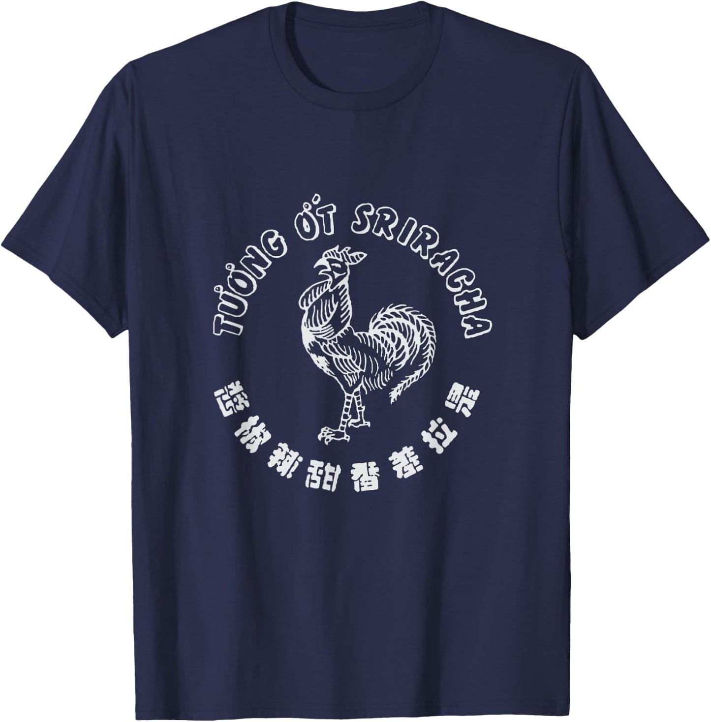 Sriracha Hot Chili Sauce DIY Costume Halloween Red , black T-Shirt - T-Shirt | Navy