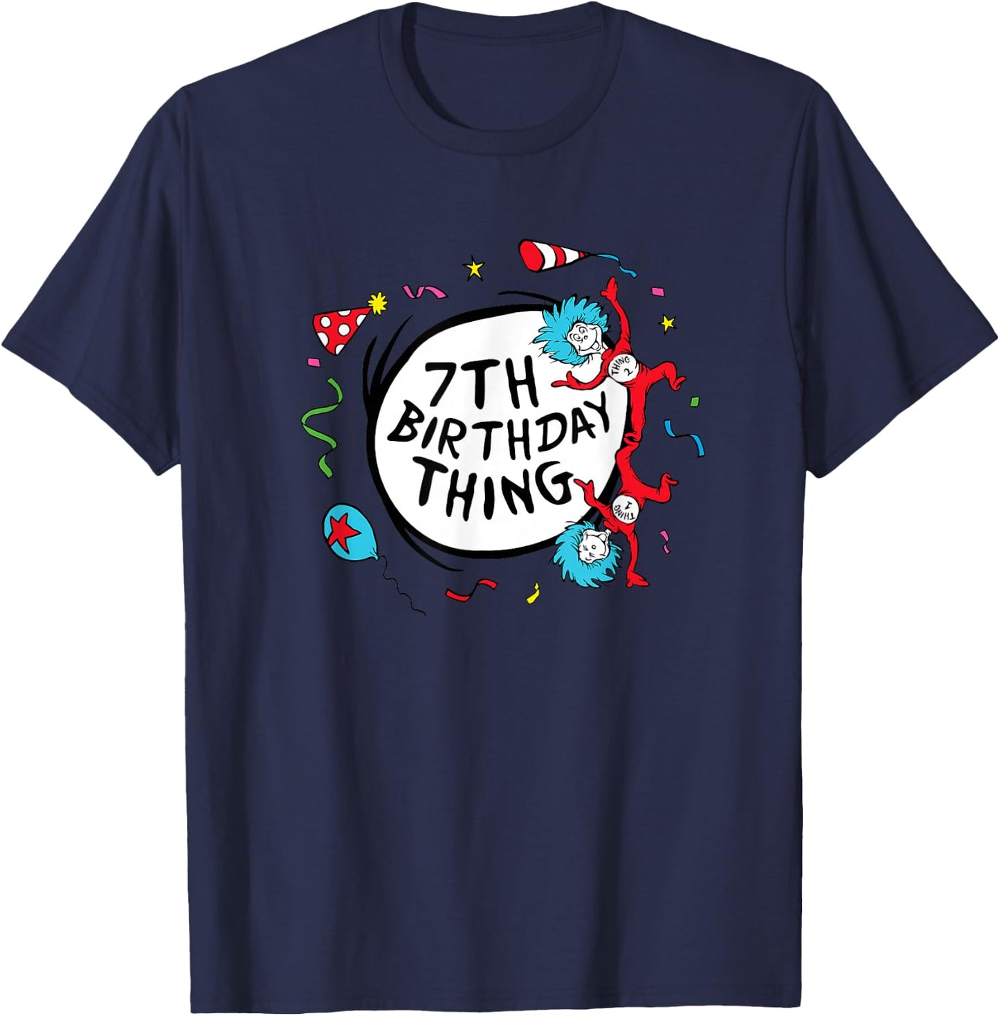 Dr. Seuss 7th Birthday Thing T-Shirt - T-Shirt | Navy