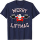 Merry Liftmas Squat Workout - Weightlifting Santa T-Shirt - T-Shirt | Navy