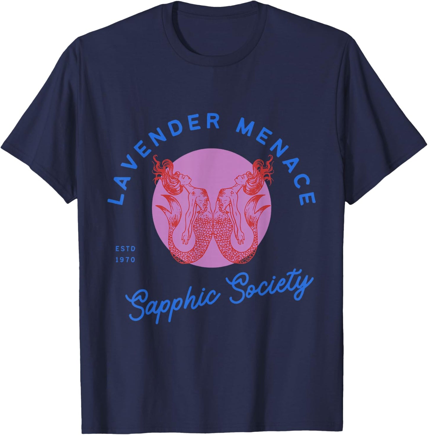 Lavender Menace Mermaid T-Shirt - T-Shirt | Navy