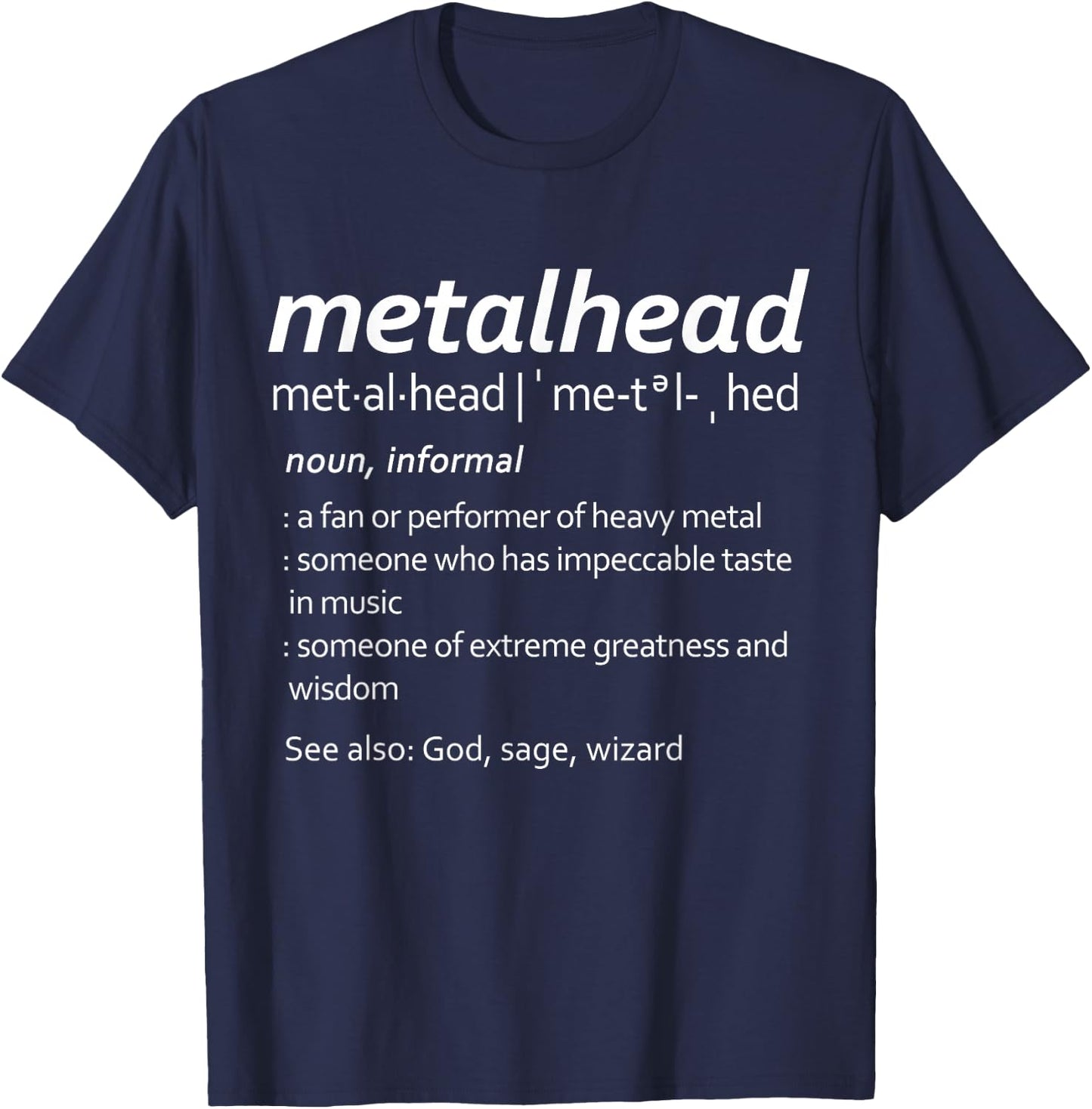 Metalhead definition Heavy Music Fans T-Shirt - T-Shirt | Navy