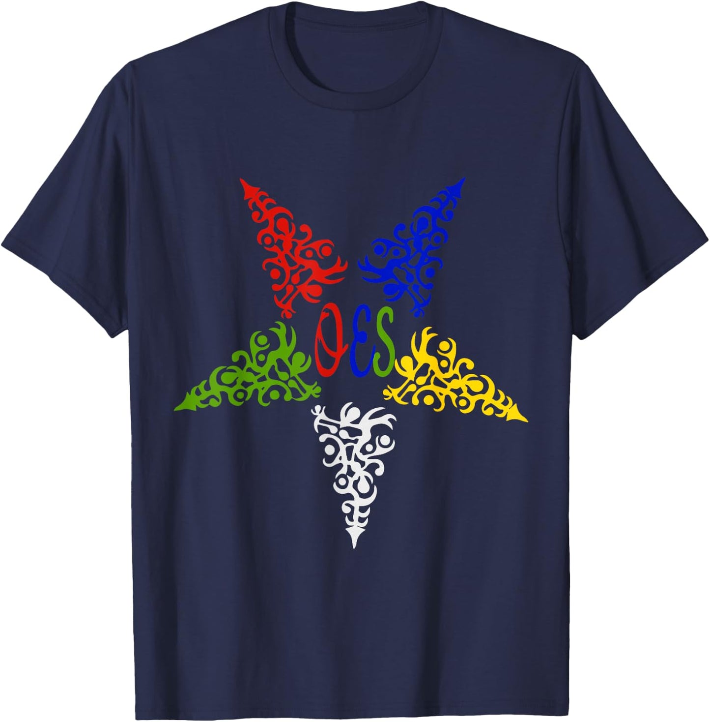 OES Star Human Tree Order of the Eastern Star Parents' Day T-Shirt - T-Shirt | Navy