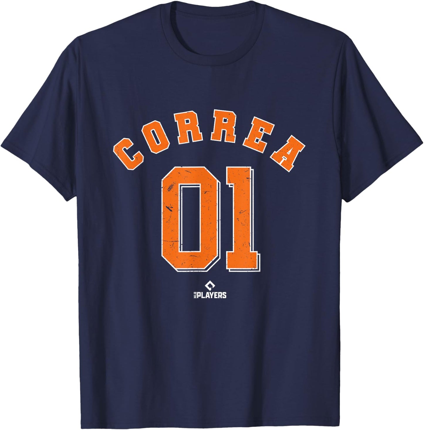 Carlos Correa 01 Houston Texas Baseball MLB Players T-Shirt - T-Shirt | Navy
