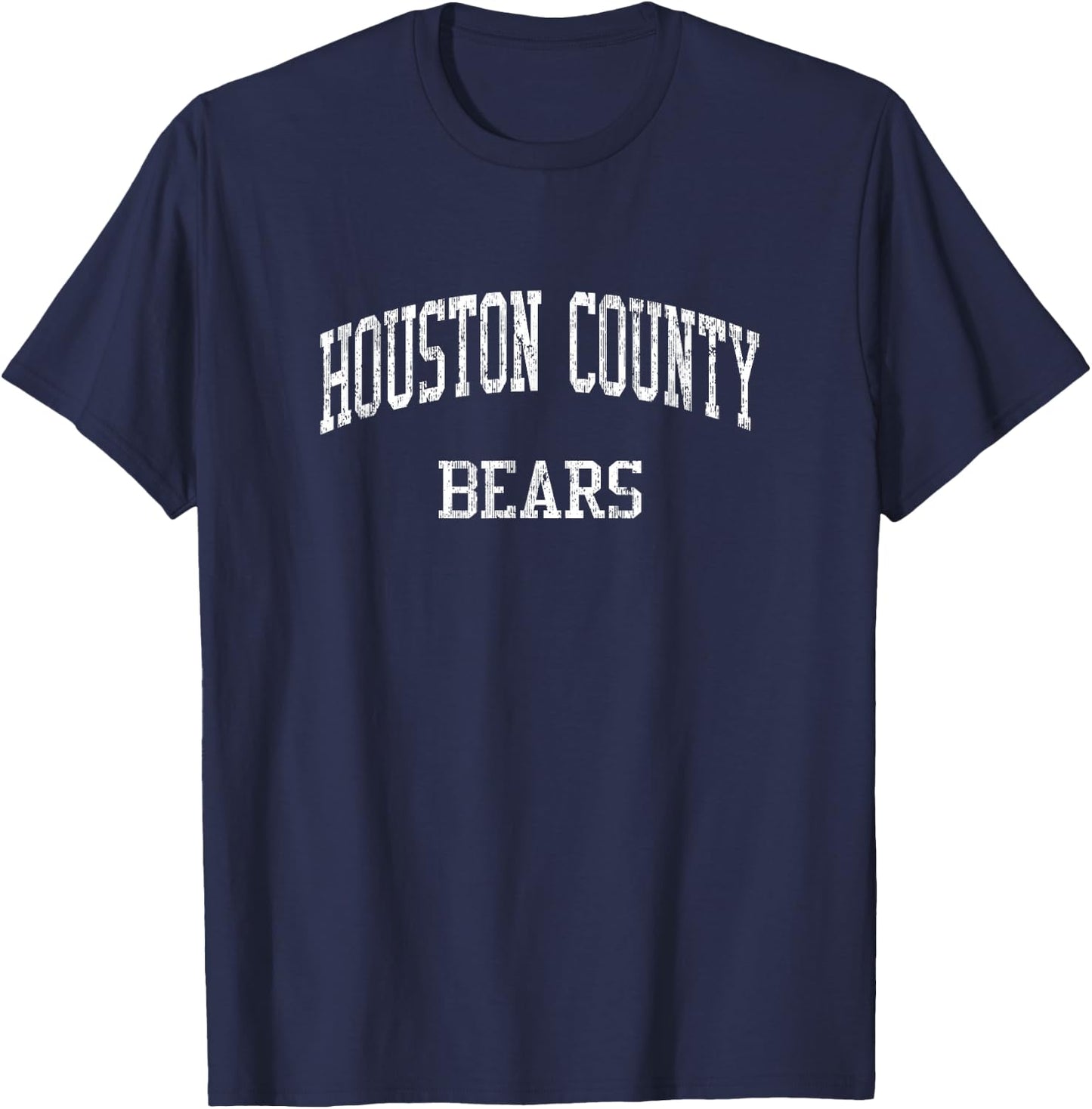 Houston County High School HS Warner Robins GA Vintage Sport T-Shirt - T-Shirt | Navy