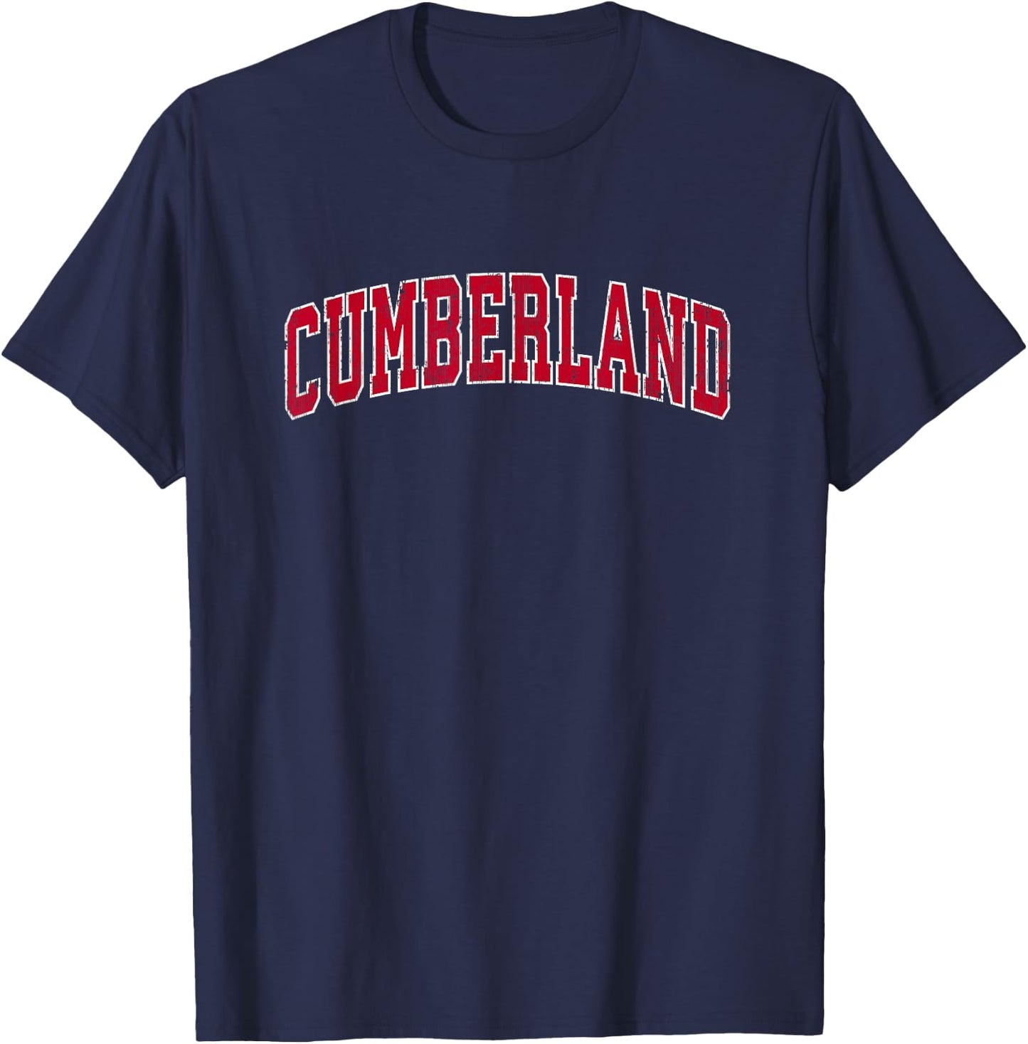 Cumberland Maryland MD Vintage Sports Design Red Design T-Shirt - T-Shirt | Navy