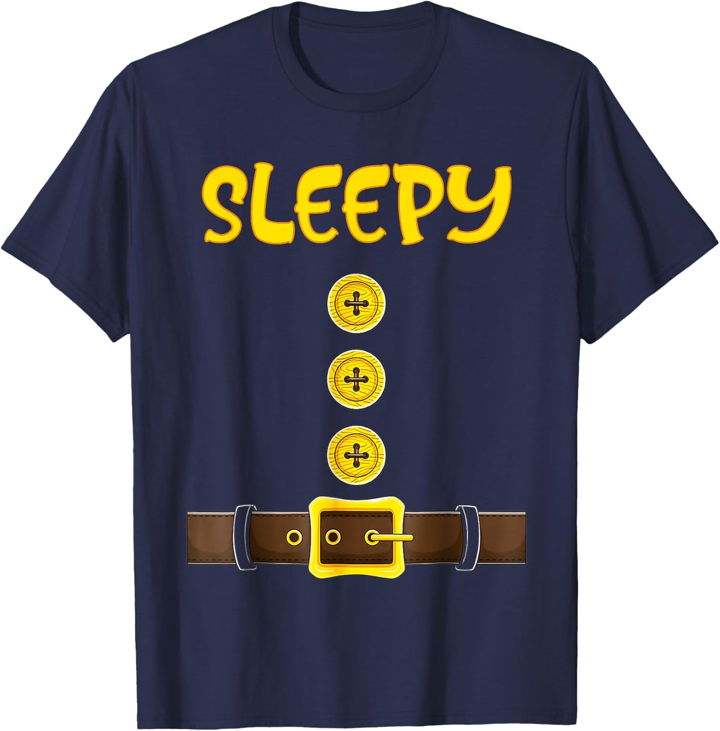 Dwarf Easy Halloween Dwarf Costume Color Matching T-Shirt - T-Shirt | Navy