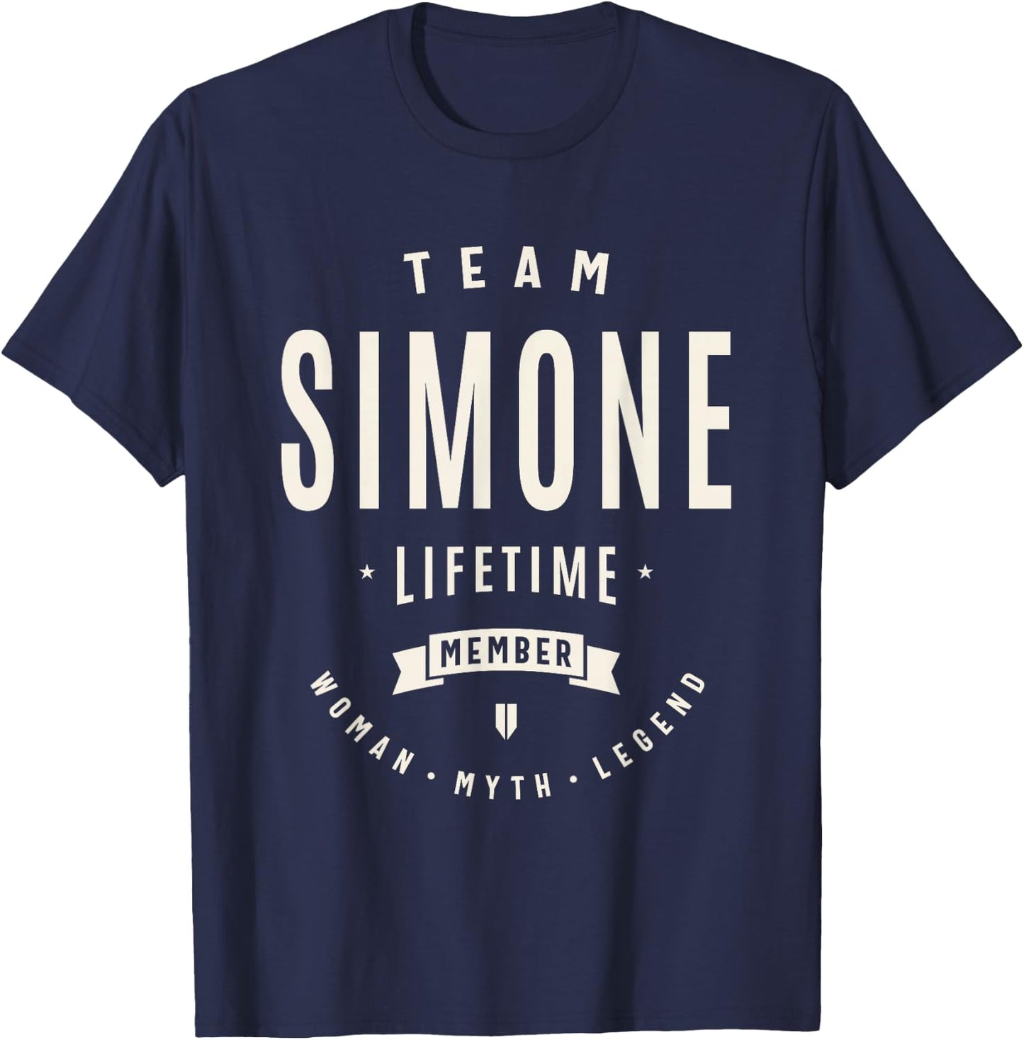 Team Simone Lifetime Member Funny Name Simone T-Shirt - T-Shirt | Navy