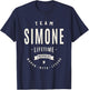 Team Simone Lifetime Member Funny Name Simone T-Shirt - T-Shirt | Navy