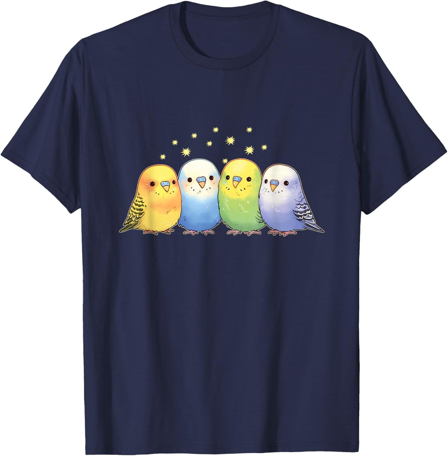 Budgie Birds Parakeet Parrot Funny Budgies T-Shirt - T-Shirt | Navy