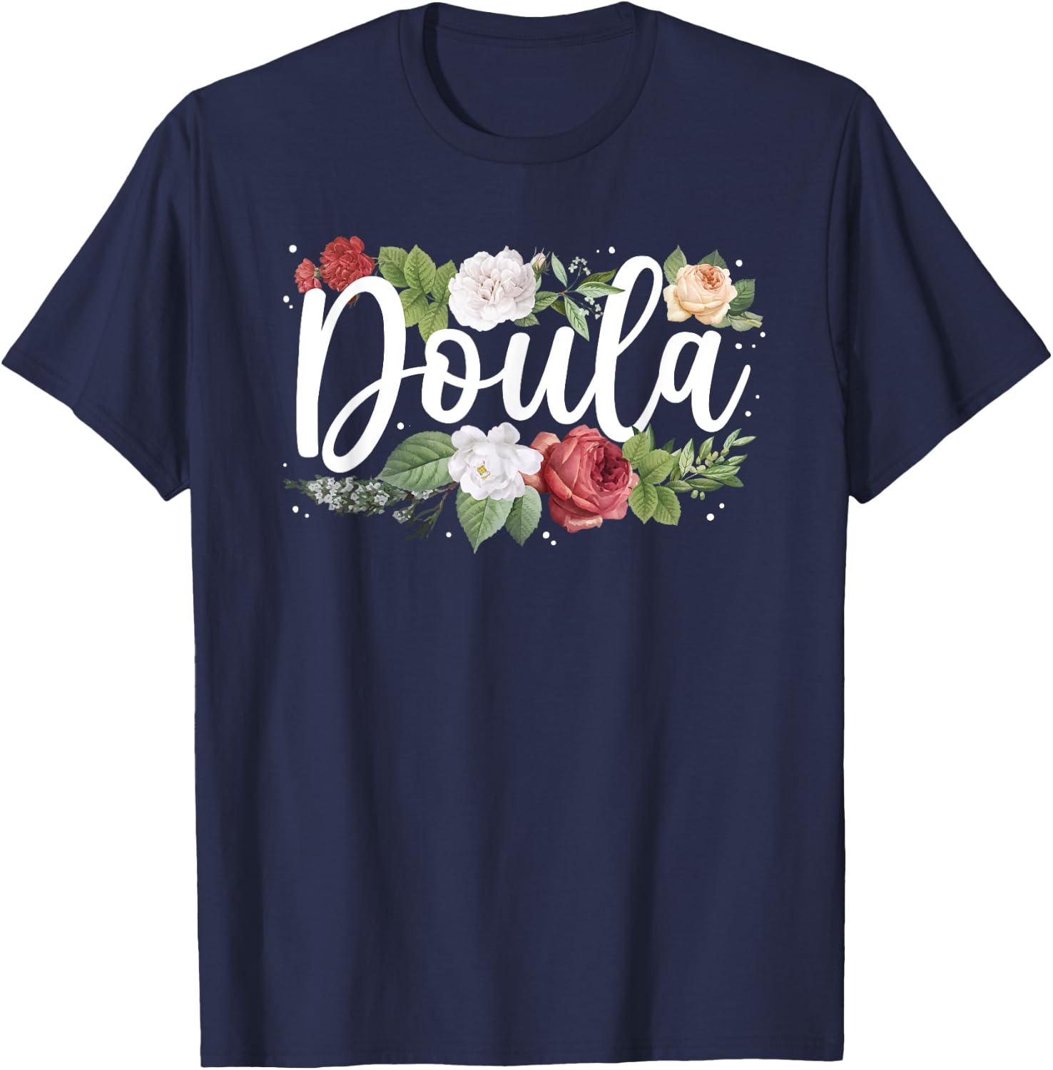 Cool Doula Art Mom Midwife Labor & Delivery Doula T-Shirt - T-Shirt | Navy