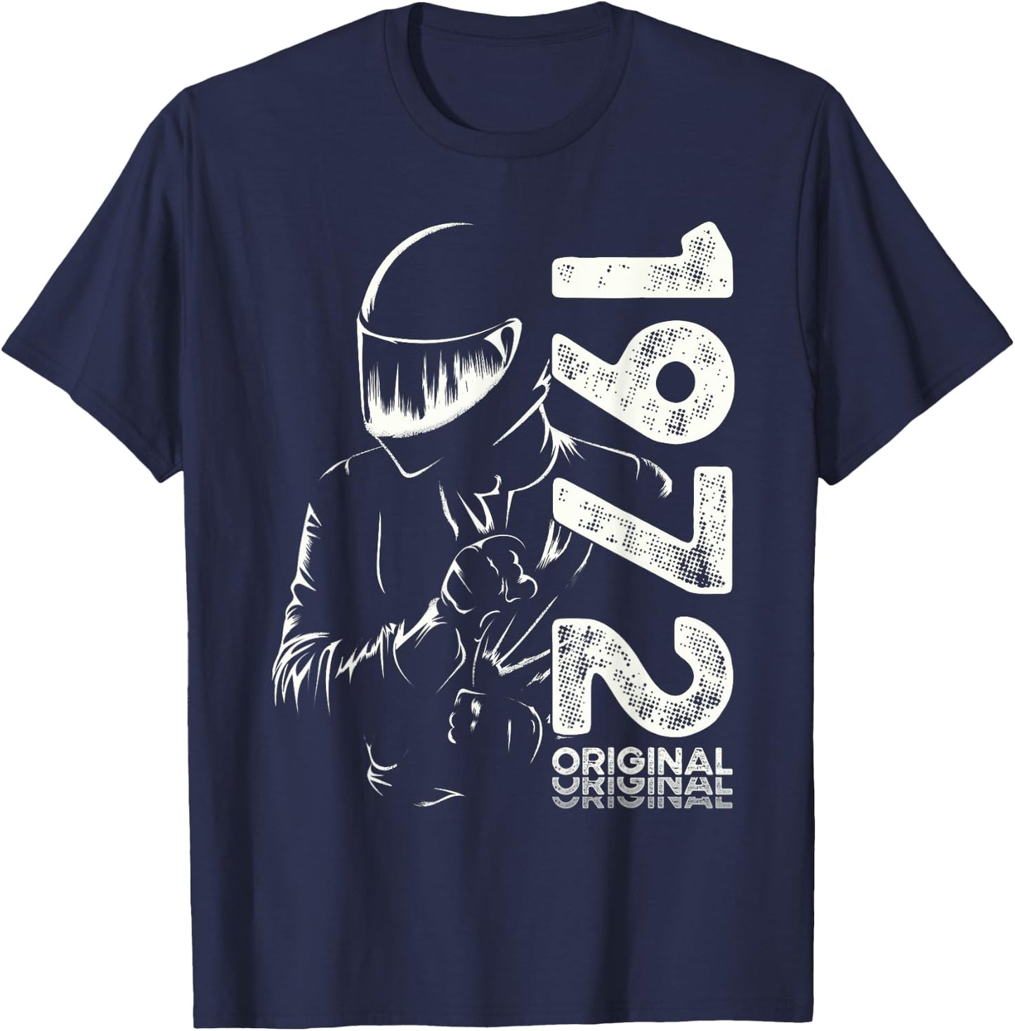 53rd Birthday Man Motorcycle Biker Biker 1972 , Black, S T-Shirt - T-Shirt | Navy