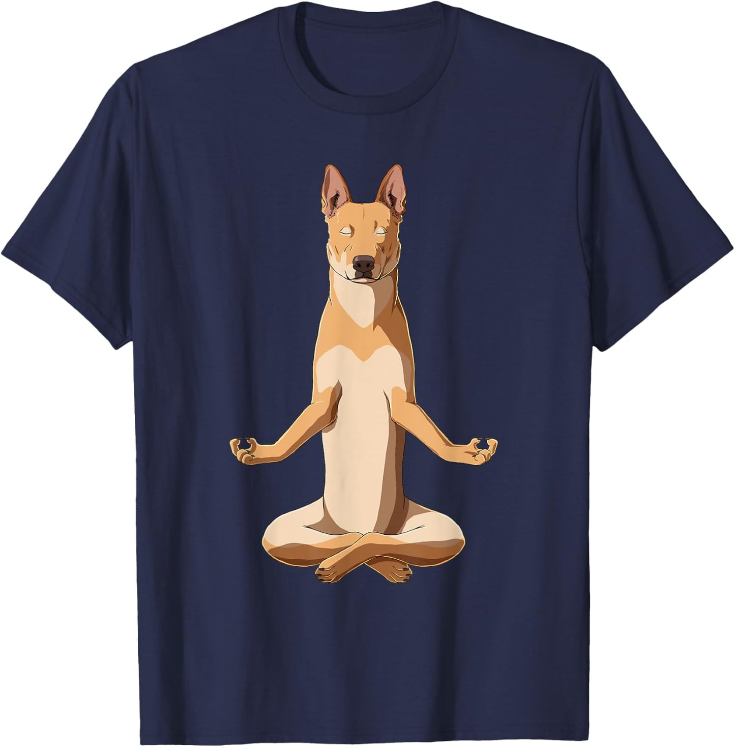 Funny Yoga Carolina Dog Women Kids T-Shirt - T-Shirt | Navy
